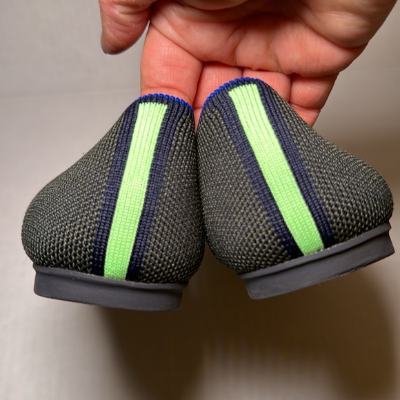 Rothy’s The Loafer Evergreen with Neon Stripe Slip On Round Toe Size 7.5 - Picture 8 of 14